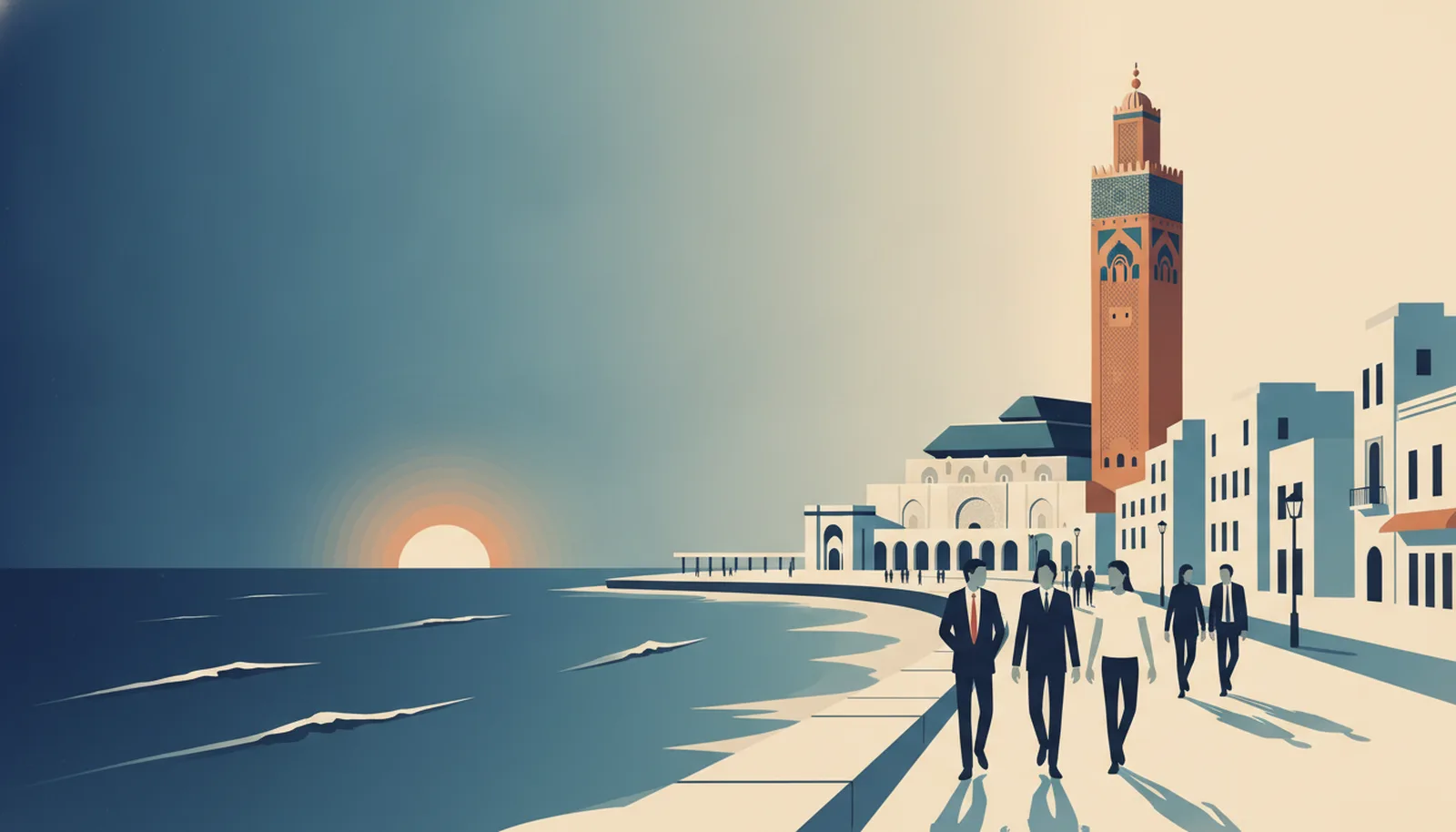 La corniche de Casablanca au petit matin